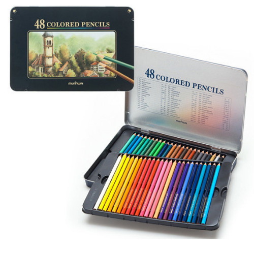 넥스프로 고급 색연필 틴케이스