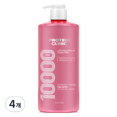 엘라스틴 프로틴클리닉 10000 단백질 고영양 샴푸 피치블로썸향 1000ml (4개)_이미지