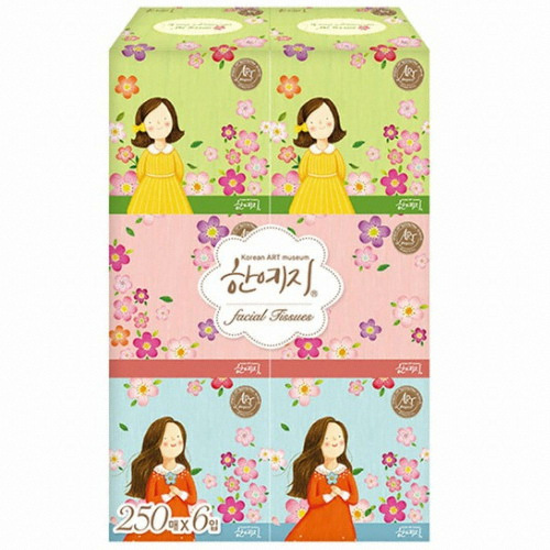 한예지 캐릭터 미니 미용티슈 250매 (6입) (1팩(6입))_이미지