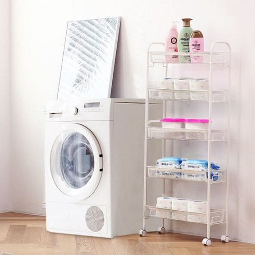 리벤스 이동식 메쉬 수납 선반 5단 트롤리_이미지