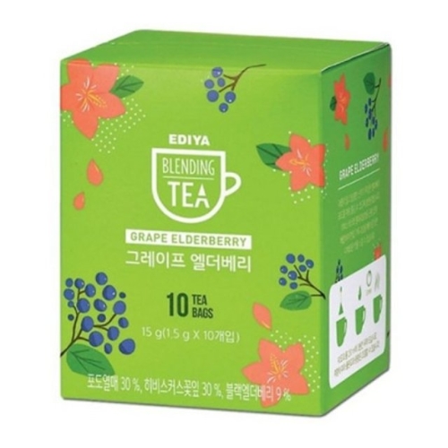 이디야 그레이프 엘더베리 블렌딩 티 1.5g 10티백 (1개)