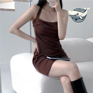 ONM 트렌디 홀터넥 미니 원피스 클럽 파티용 여성 31456445