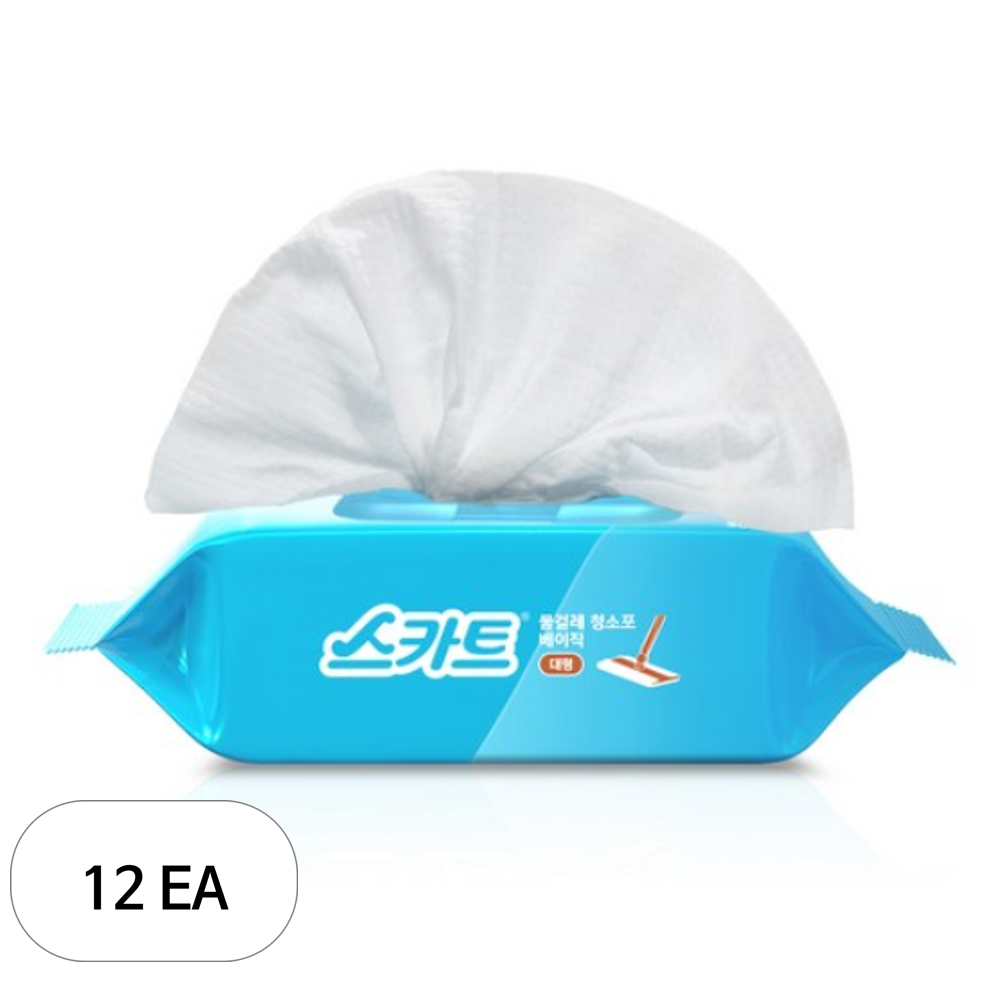 유한킴벌리 스카트 물걸레 청소포 베이직 대형 30매 (9개)_이미지