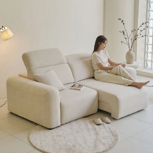 보니애가구 보이저 블리넌 무빙 2세대 슬라이드 패브릭 소파 3인용