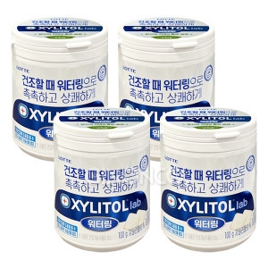 롯데제과 자일리톨 랩워터링 용기 100g (4개)_이미지