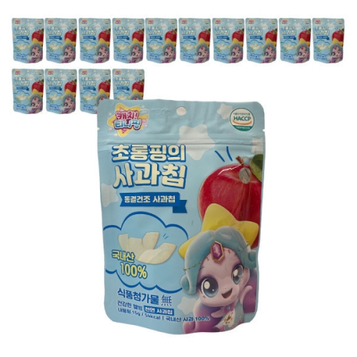 산마을 캐치티니핑 초롱핑의 사과칩 15g (15개)_이미지