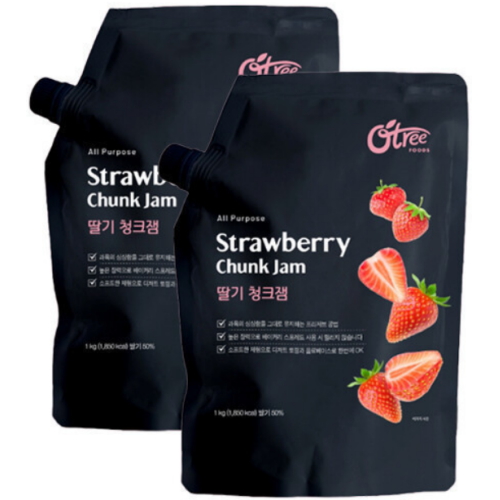 오트리푸드 딸기 청크잼 1kg (2개)_이미지