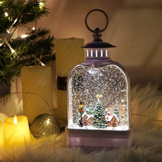 이이공브이샵 LED 투명아치 크리스마스 오르골 랜턴 무드등 대_이미지