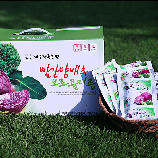  제주청룡농원 빨간양배추 브로콜리즙 110ml 75포 [6개]