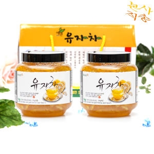 에덴식품 에덴 유자차 2병x1kg 무농약유자/고흥 청