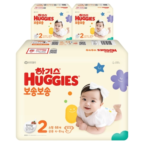 유한킴벌리 하기스 NEW 보송보송 밴드형 2단계-공용 (204매)