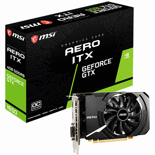 MSI 지포스 GTX 1650 에어로 ITX OC D6 4GB