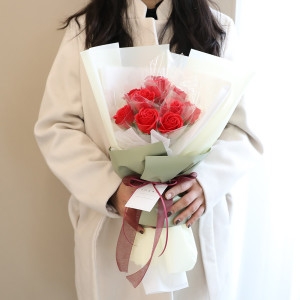 조아트 졸업식 기념일 비누꽃 장미 10송이 꽃다발 생일 유치원 환갑 입학 용돈 선물_이미지