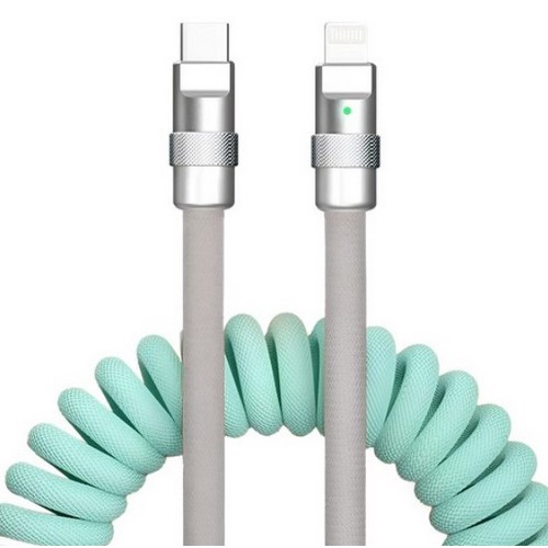 아더어스 C to 라이트닝 8핀 27W 스프링 LED 케이블