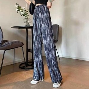 셀러허브 JHQP0T1S_4B 아이스 밴딩 데일리팬츠 패턴 와이드 통바지_이미지