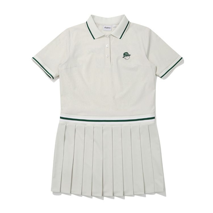 말본골프  오픈카라 플리츠 원피스 M5222POP31BGL