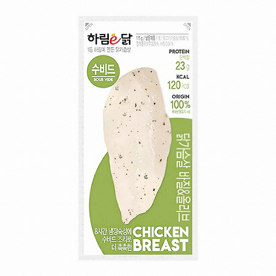 하림 하림이닭 닭가슴살 바질&올리브 115g (1개)