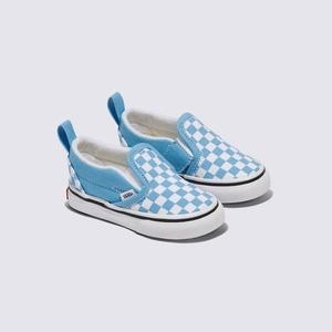 VN000D0TE2W 토들러 컬러 띠어리 체커보드 Slip-On 슬립온 벨크로 키즈 캔버스화 유아용 아동화