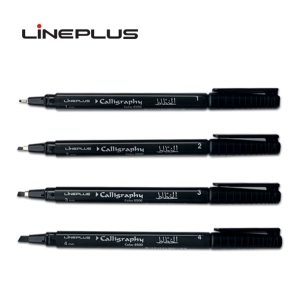 라인플러스 캘리그라피 펜 2mm 블랙 (1개)_이미지