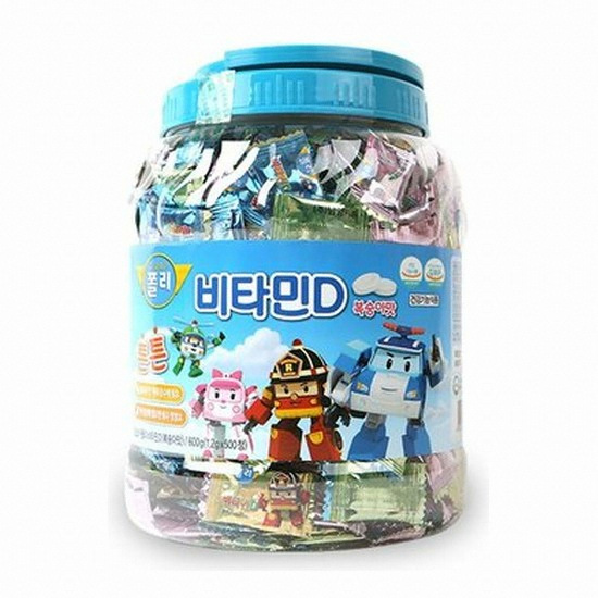 남양유업 로보카폴리 비타민D 복숭아맛 500정 (2개)_이미지