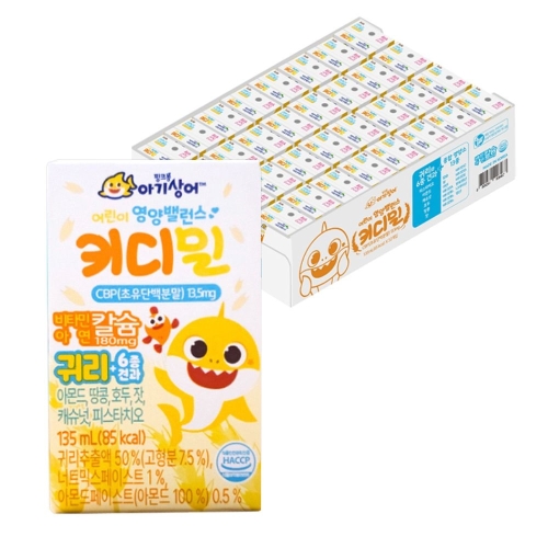 태양생활건강 핑크퐁 아기상어 키디밀 귀리 135ml