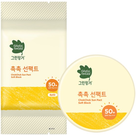  그린핑거 촉촉 선팩트 소프트블록 16g [본품1개+리필2개]
