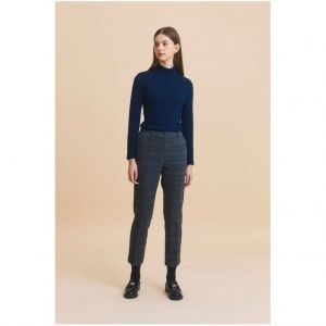 HAZZYS 여성 네이비 단색 긴팔 티셔츠 WSTS3D915N2