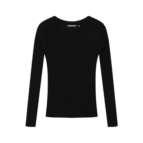 잠뱅이 여성 오픈넥 슬림핏 긴팔티셔츠 AM3WTS653-OW