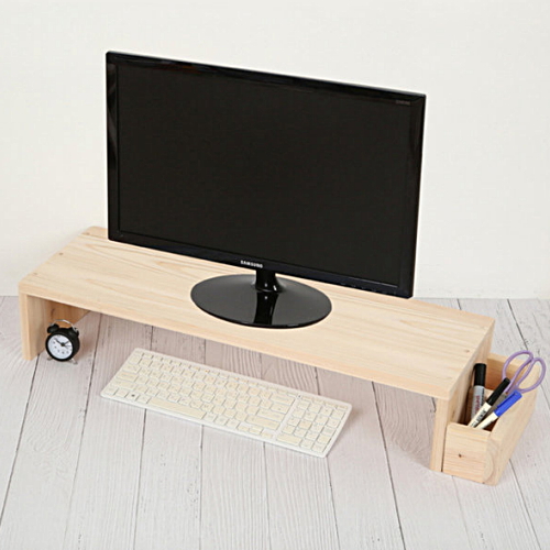 원목 키다리 와이드 모니터받침대