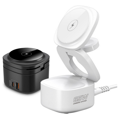 아임커머스 UM2 PD 65W 맥세이프 무선충전기 UMAC-MF65W3in1 (갤럭시/애플워치용)_이미지