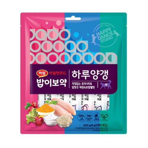 하림펫푸드 캣 밥이보약 하루양갱 버라이어티팩 240g (8g x 30p) (1개)_이미지