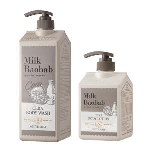 밀크바오밥 세라 바디워시 화이트솝 1200ml + 바디로션 600ml_이미지