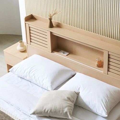 상일리베가구 트레비 LED 수납 침대 SS+SS (매트별도)_이미지