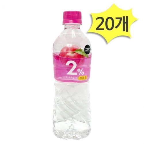 롯데칠성음료 2% 부족할때 복숭아 제로 500ml (20개)_이미지