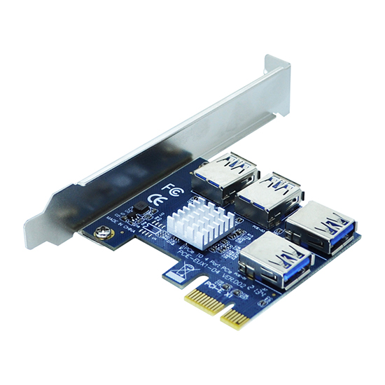 엠비에프 MBF-MINING4P PCIe to USB 3.0 멀티 4포트 라이저 카드 어댑터이미지입니다. 누르면 해당 게시물로 새창이동합니다.