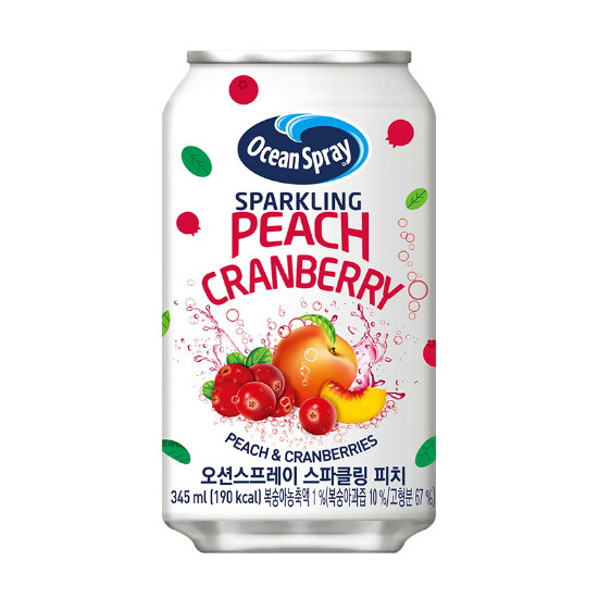 오션스프레이 스파클링 피치 크랜베리 345ml