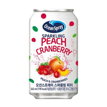 오션스프레이 스파클링 피치 크랜베리 345ml