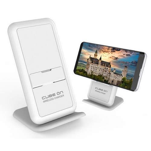 정인일렉텍 큐브온 15W 무선충전 거치대 JI-707