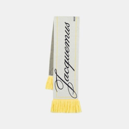 자크뮈스 머플러 스카프 255AC727 2200 2CG PALE YELLOW OFF WHI