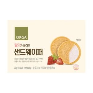 올가홀푸드 올가 ORGA 요거트가 들어간 샌드웨이퍼 32g