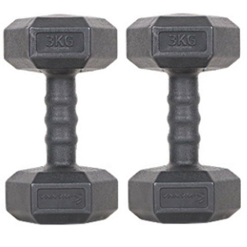 코리아스포츠 아이워너 맨즈 육각아령 세트 (3kg, 2개)_이미지
