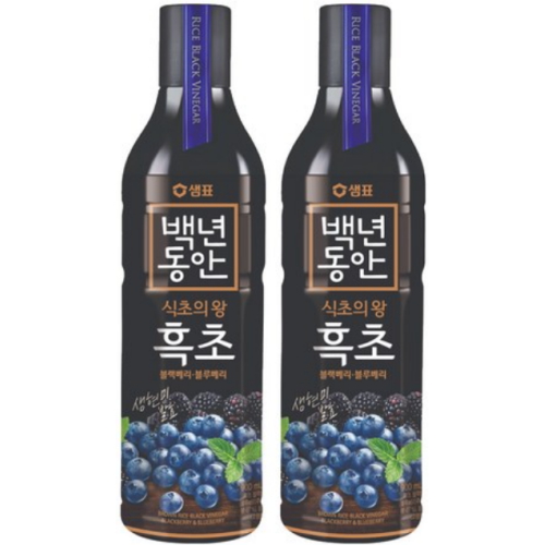 백년동안 흑초 블랙 블루베리 900ml (2개)_이미지