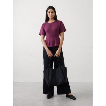 바나나리퍼블릭 우먼 위켄더 Seamed 탑 상의 모브 와인 11345555