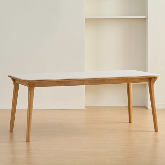 삼익가구 나폴리 포세린 세라믹 원목 식탁 1800 (의자별도)_이미지