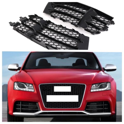 아우디 자동차 앞 범퍼 안개등 프레임 벌집 그릴 A5 RS5 2008-2016 8T0807681 광택 블랙 하단 그리드 액