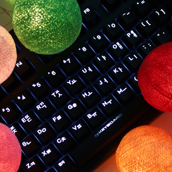 스카이디지탈 NKEYBOARD 메카닉 LED (레드, 저소음 적축)_이미지