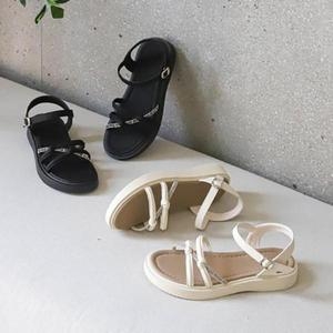 셀러허브 짝꿍닷컴 여성 매듭 크로스 2컬러 웨지 샌들 UH-lu5350 S36308565