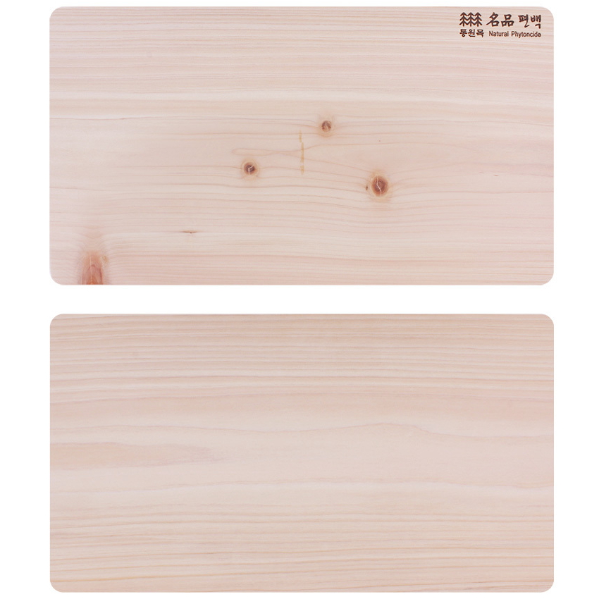명품편백 반무절 편백 원목 통 도마 (38x18cm)_이미지