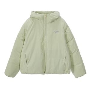 게스 여성 패딩 후드 숏 푸퍼 블랙 YN4W5891 B