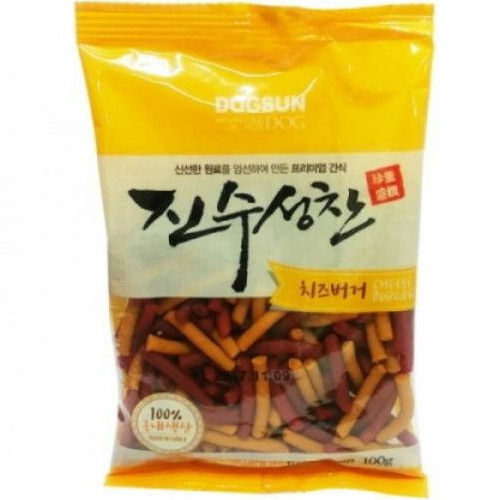 카길애그리퓨리나 도그썬 진수성찬 치즈버거 100g